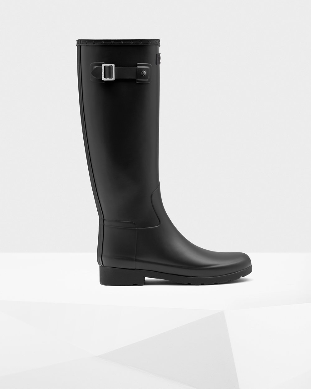 Hunter Refined Slim Fit Tall Rain Boots - Clearance Womens Black - VYUEFG130